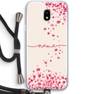 Hartjes en kusjes: Samsung Galaxy J3 (2017) Transparant Hoesje met koord