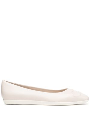 Ferragamo ballerines Gancini - Blanc