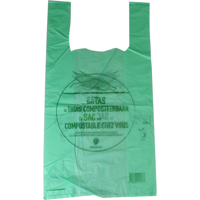 Tas | Bioplastic o.b.v. Zetmeelblend | op blok/geblokt | 27x 7x50cm | hemddraagtas | groen | 500 stuks