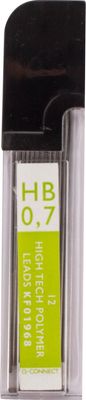 Q-CONNECT potloodstiften 0,7 mm HB etui van 12 stuks