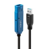 USB-kabel LINDY 43158 8 m Blauw Zwart