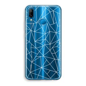Geometrische lijnen wit: Huawei P20 Lite Transparant Hoesje