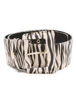 Patrizia Pepe ceinture à imprimé Zebra - Noir