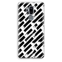 Zwarte vegen: LG G7 Thinq Transparant Hoesje