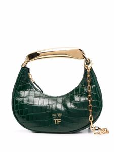 TOM FORD mini sac porté épaule Bianca à effet peau de crocodile - Vert