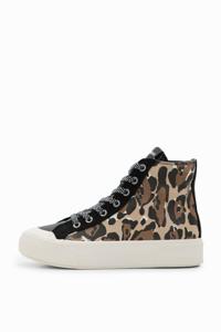 Hoge sneakers met dierenprint - MATERIAL FINISHES - 39