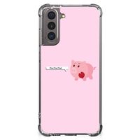 Samsung Galaxy S21 Stevig Bumper Hoesje Pig Mud - thumbnail