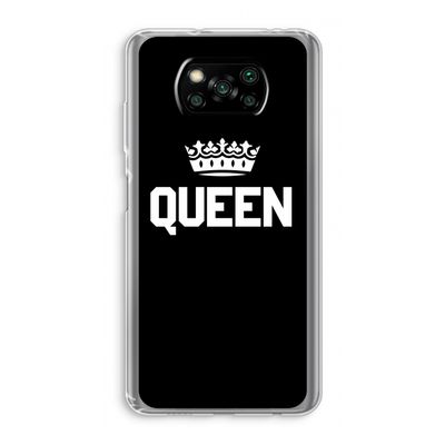 Queen zwart: Xiaomi Poco X3 NFC Transparant Hoesje