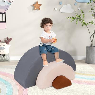 3 Schuimblokken voor Baby's Klimspeelgoed voor Peuters Zacht Indoor Speeltoestel met Elastische Vulling Boog en Kruiptunnel