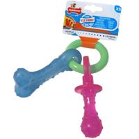 Nylabone Puppy Teething Chew bijtring (baconsmaak) Per verpakking