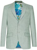 ETRO blazer en laine à simple boutonnage - Bleu - thumbnail