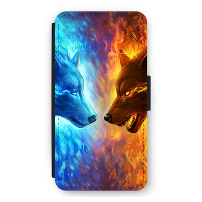Fire & Ice: iPhone 11 Pro Max Flip Hoesje