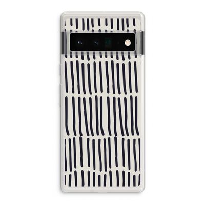 Moroccan stripes: Google Pixel 6 Pro Transparant Hoesje