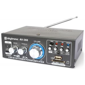 SkyTronic AV-360 stereo versterker met mp3 speler en afstandsbediening