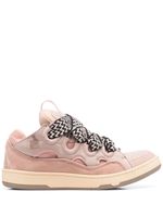 Lanvin baskets lacées Curb à semelle épaisse - Rose