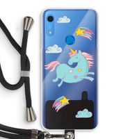 Vliegende eenhoorn: Huawei Y6s Transparant Hoesje met koord