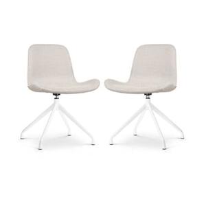 Nolon Nola-Fé Draaibare Eetkamerstoelen Set van 2 Beige - Wit