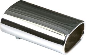 Uitlaatsierstuk RVS - rechthoekig 76x135mm - lengte 210mm - 50-60mm aansluiting AS531