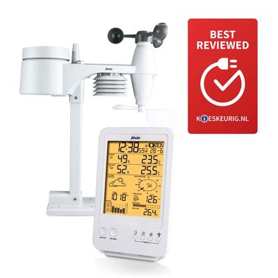 Alecto WS-4800 - Professioneel weerstation met draadloze buitensensor, wit
