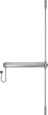 JPM FC-EA-30 JPM Elektromechanische paniekbalk Fluid Control - Uit- en Ingang | type: C | 3 punts | kruk | kleur: aluminium | lengte: 835 mm |
