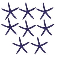 Decoratie paarse zeesterren - set 8x stuks - namaak artikel - zeesterren - maritiem leven Decoratie paarse zeesterren - set 8x stuks - namaak artikel - zeesterren - maritiem leven