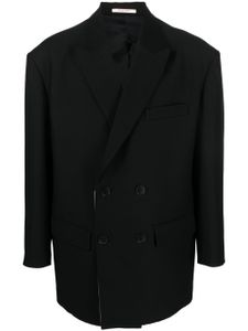 Valentino Garavani blazer croisé en laine mélangée - Noir