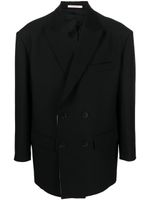 Valentino Garavani blazer croisé en laine mélangée - Noir - thumbnail