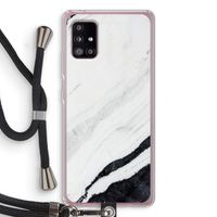 Elegante marmer: Samsung Galaxy A51 5G Transparant Hoesje met koord Elegante marmer: Samsung Galaxy A51 5G Transparant Hoesje met koord
