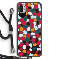 Colored Giraffe: Xiaomi Redmi Note 10 5G Transparant Hoesje met koord