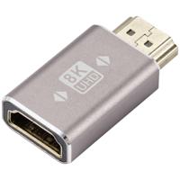 SpeaKa Professional SP-11302000 HDMI Adapter [1x HDMI-stekker - 1x HDMI-bus] Grijs UHD 8K @ 60 Hz, UHD 4K @ 120 Hz