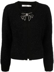 b+ab cardigan à ornements en perles de verre - Noir