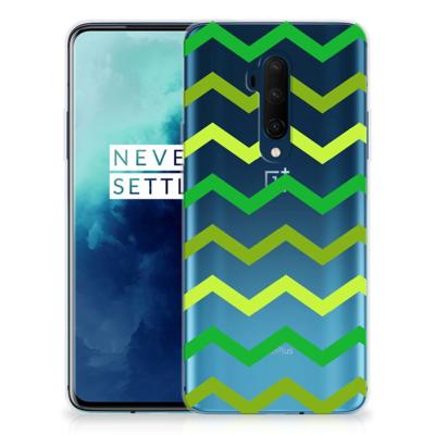 OnePlus 7T Pro | TPU bumper | Zigzag Groen