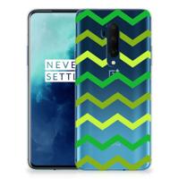 OnePlus 7T Pro | TPU bumper | Zigzag Groen