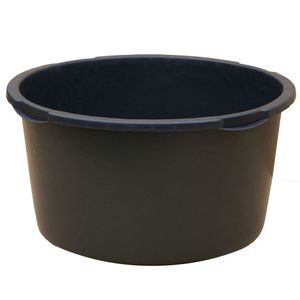 Flexibele stevige multifunctionele kunststof bak/emmer/kuip 90 liter diameter 65,5 cm zwart