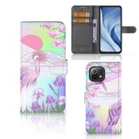 Xiaomi 11 Lite 5G NE | Mi 11 Lite | Telefoonhoesje | Met pasjeshouder | Bird