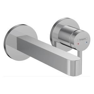 Hansgrohe Wastafelmengkraan Inbouw Finoris 2-gats 228 mm Voorsprong Met Afvoerplug Chroom