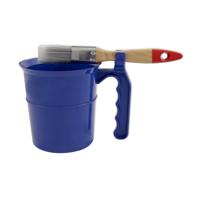 Verfpot inzetbeker - 1 liter - blauw - met deksel en handvat - verfbeker - schilderaccessoire Verfpot inzetbeker - 1 liter - blauw - met deksel en handvat - verfbeker - schilderaccessoire