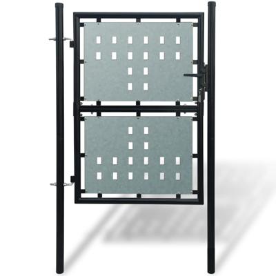 Poort enkel 100x250 cm zwart
