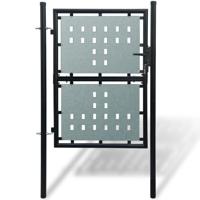 Poort enkel 100x250 cm zwart