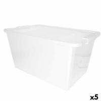 Opbergbak met Deksel Curver Wit Plastic 40 L 55 x 28 x 35 cm (5 Stuks)