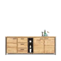 Dressoir (220cm) Steelwood - Seasoned Brown - thumbnail