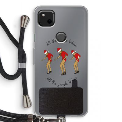 Jingle Ladies: Pixel 4a Transparant Hoesje met koord
