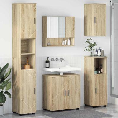 Badkamermeubelset met opslag 5 pcs Sonoma eiken 61 x 35 x 64 cm