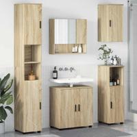 Badkamermeubelset met opslag 5 pcs Sonoma eiken 61 x 35 x 64 cm