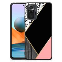 Xiaomi Redmi Note 10 Pro Backcover Zwart Roze Vormen