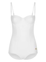 Dolce & Gabbana maillot de bain à plaque logo - Blanc - thumbnail