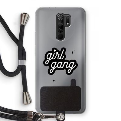 Girl Gang: Xiaomi Redmi 9 Transparant Hoesje met koord