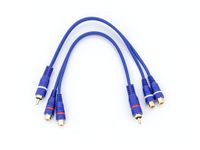Splitter 2 kabels met 2x female en 1x male Blauw (CL195-FFM)