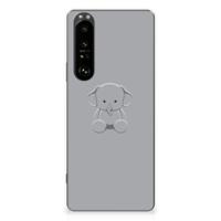 Sony Xperia 1 III Telefoonhoesje met Naam Grijs Baby Olifant