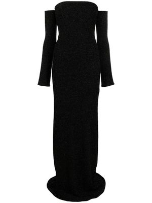 Blumarine robe bustier longue à manches détachables - Noir